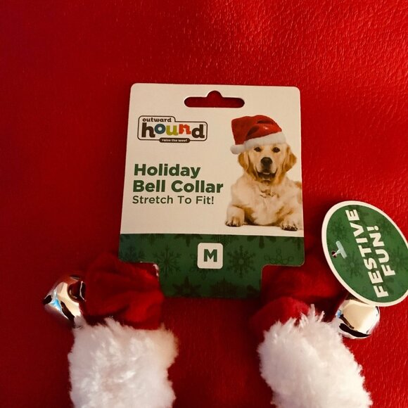 Outward hound Holiday Bell Collar Stretch to Fit   Size : M - Picture 2 of 3